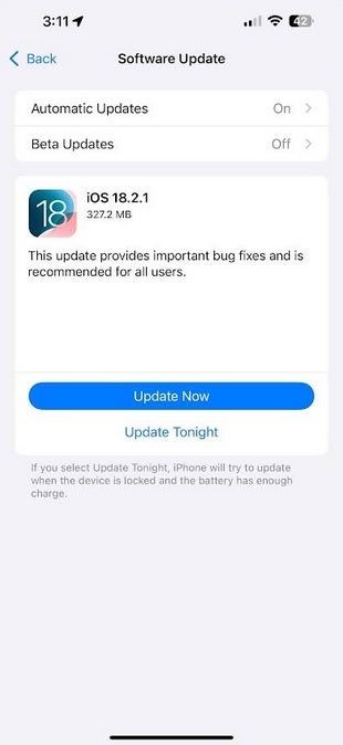 Apple releases iOS 18.2.1 with important bug fixes.