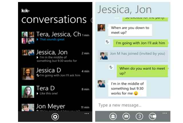 Kik releases its messenger app for Windows Phone 7