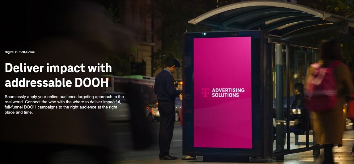 T-Mobile's advertising unit already offers DOOH advertising. | Image credit-T-Mobile - T-Mobile announces its next acquisition which will transform an industry using digital screens