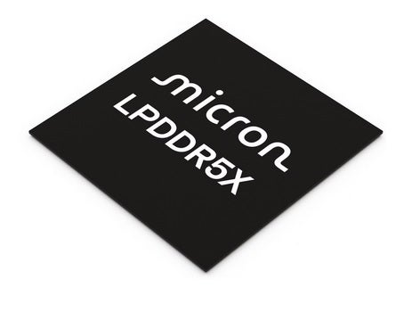 A Micron LPDDR5X RAM chip.