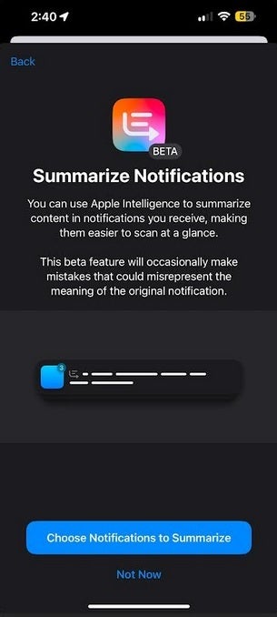 iOS 18.3 beta 3 includes improvements to AI-based Summarized Notifications.