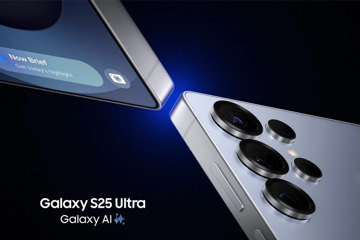 Leaked Galaxy S25 Ultra with Galaxy AI promo image