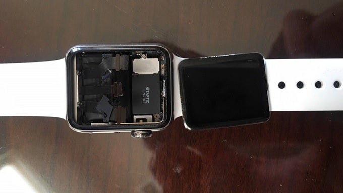 Battery swelling on some early Apple Watch models led the screen to dangerously shatter and detach from the device. | Image credit-Venture Beat - Some Apple Watch owners will share $20 million paid by Apple to settle lawsuit