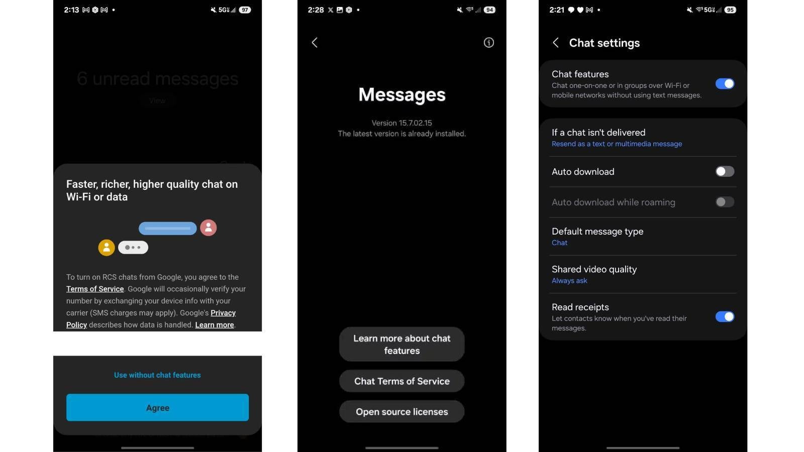 Samsung Messages Google Messages Galaxy S25