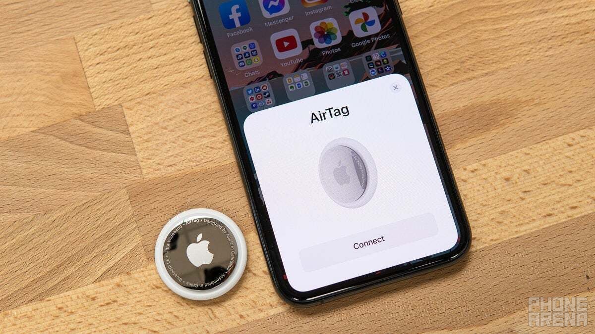 The OG AirTag. | Image Credit - PhoneArena - Apple may finally fix this dangerous AirTag flaw - took long enough, alright