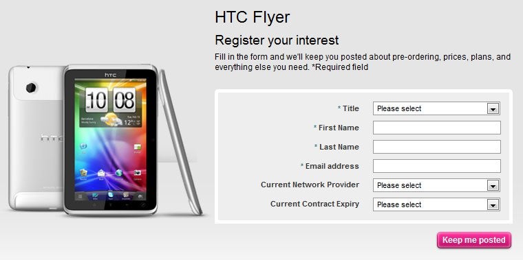 T-Mobile UK is expecting to land the HTC Flyer some time this month