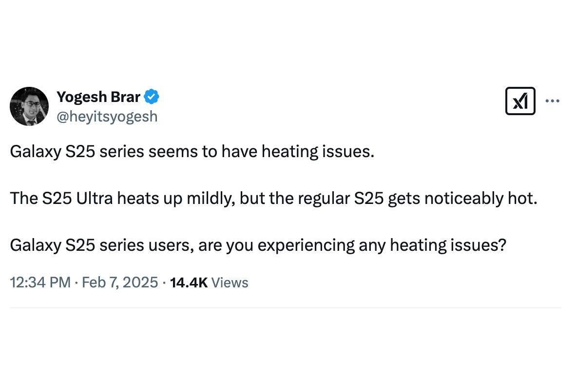 The Galaxy S25 seems to have an overheating problem. - Some Galaxy S25 buyers already considering returning the phone because of overheating issues