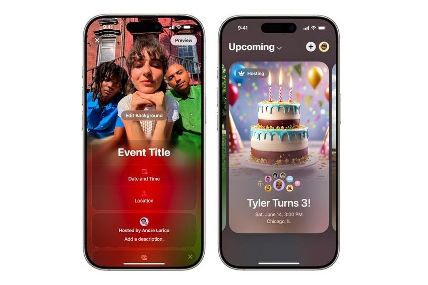 Marketing image of the Apple Invites app