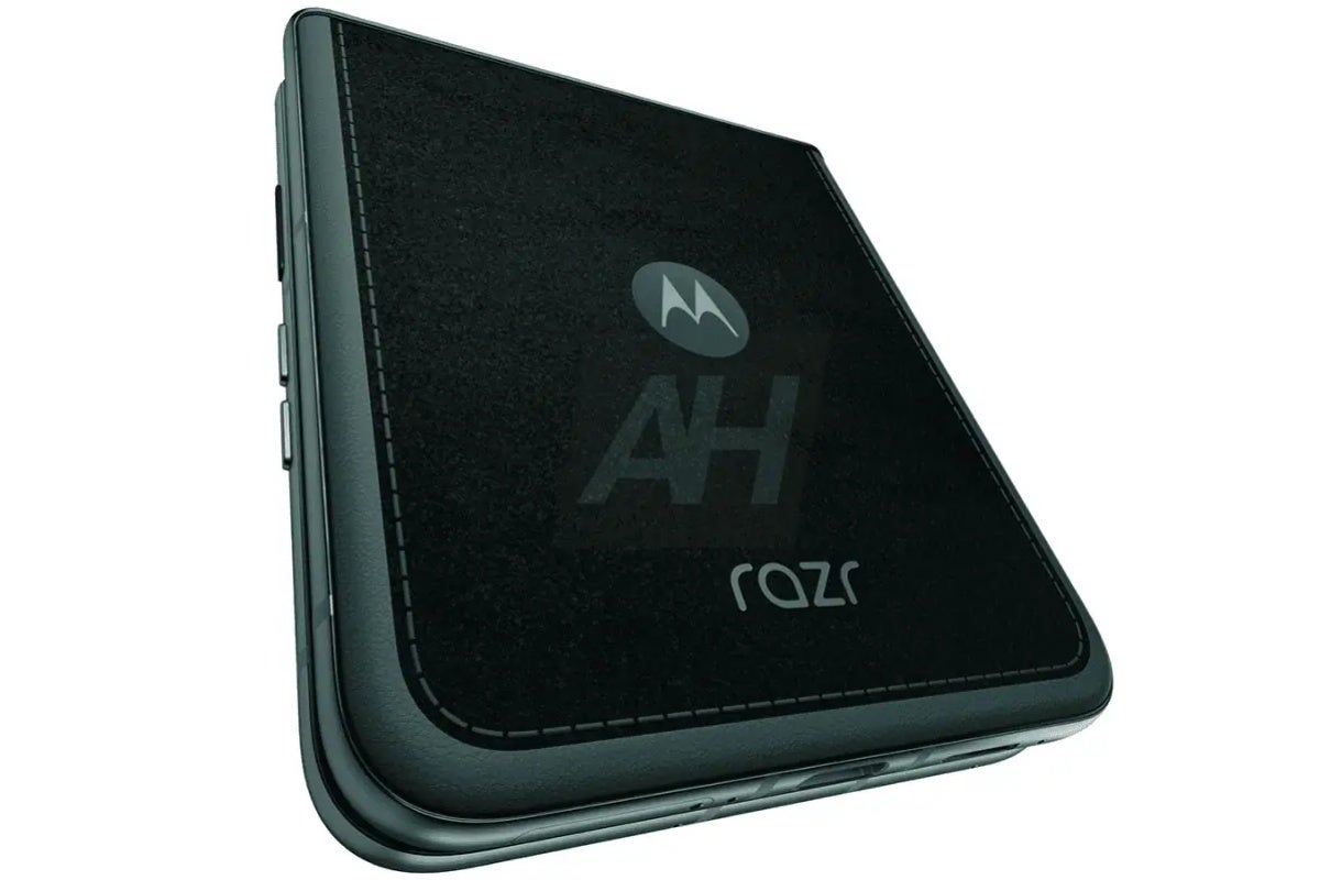 Leaked Razr Plus (2025) image showing faux leather back