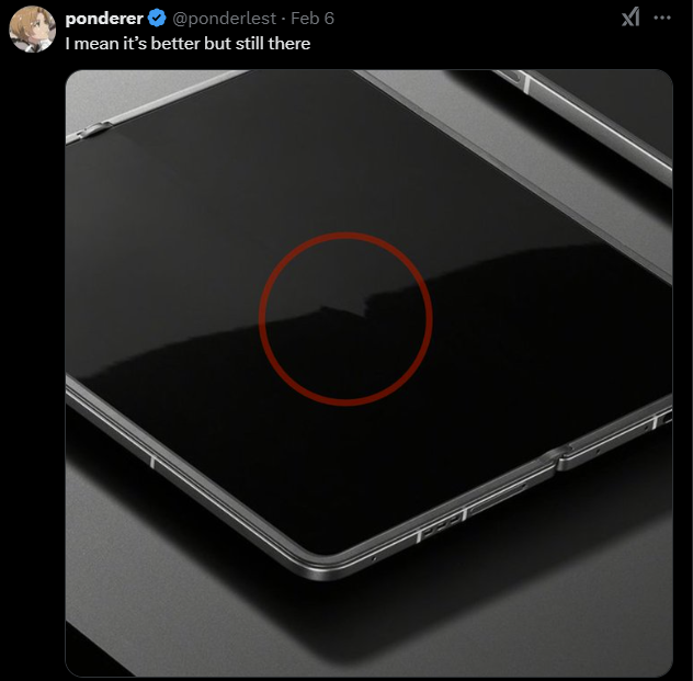 Image credit – X - Look Ma, no crease! The Galaxy Z Fold 7 promises to be flat, but the OnePlus Open 2 outwits it