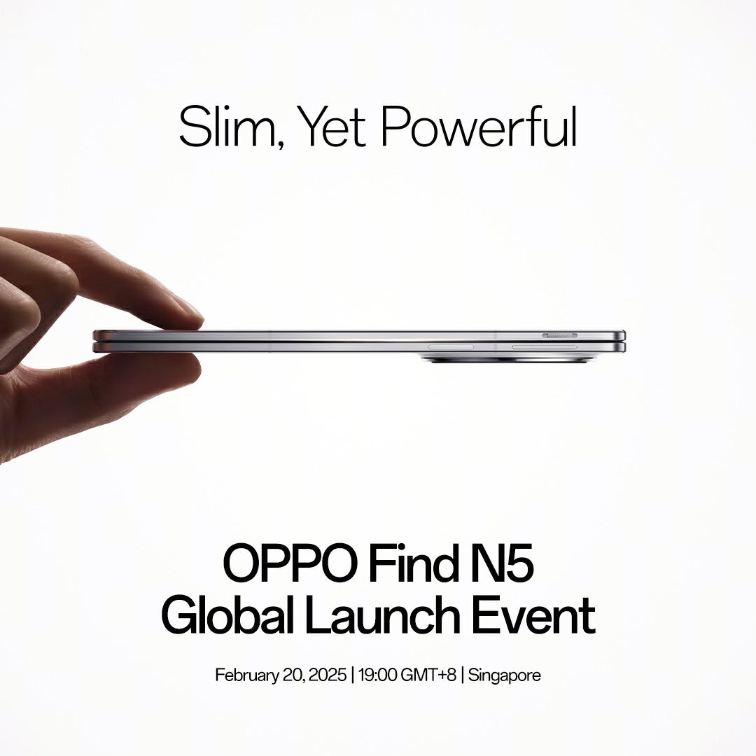 The Oppo Find N5 specs and pricing will be detailed at a February 20 launch event. | Image credit – Oppo - Thinnest foldable Oppo Find N5 is tough as nails as it swings 45-pound kettlebell for us