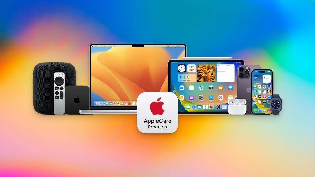 Image showcasing a range of Apple products covered by AppleCare.