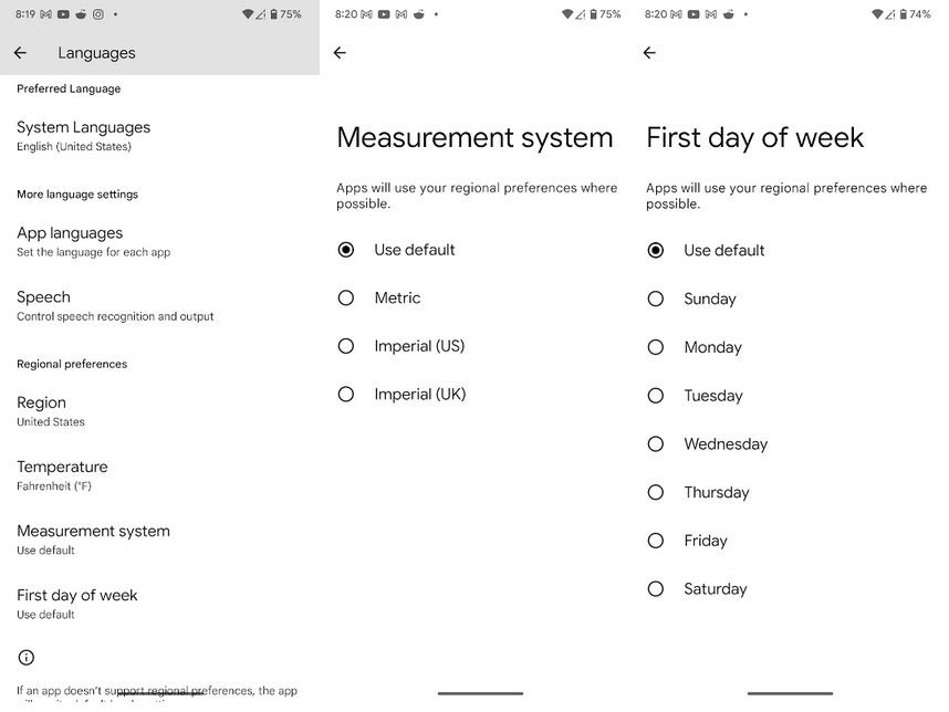 The update adds the ability to sdhow regional preferences for measurements and more.