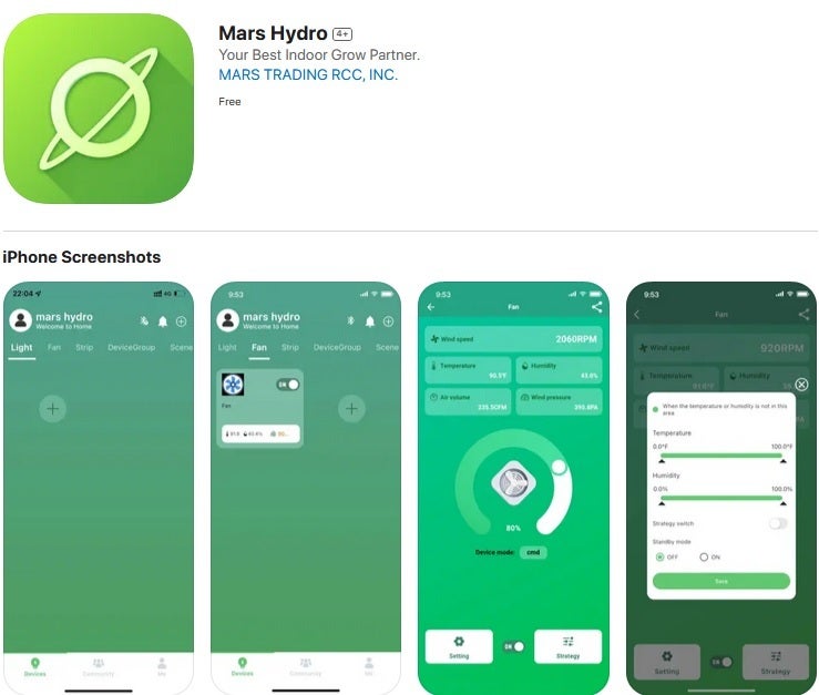 Mars Hydro&#039;s iOS app listed in the App Store. | Image credit-PhoneArena - Data breach leaks a whopping 2.7 billion records including smartphone and Wi-Fi info