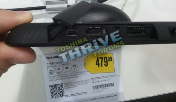 Toshiba Thrive makes an early arrival at some BestBuy stores