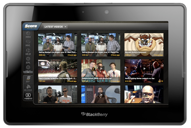 ScoreMobile arrives for the BlackBerry PlayBook