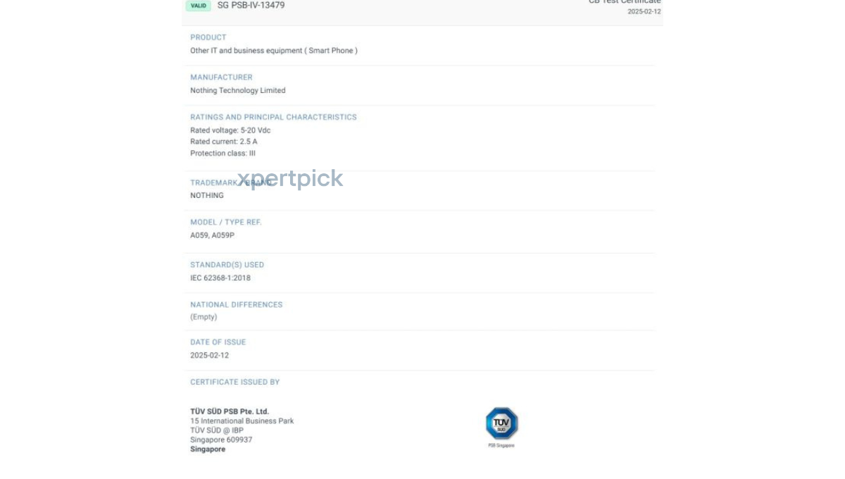 A listing revealing the charging speeds of Phone (3a) series.