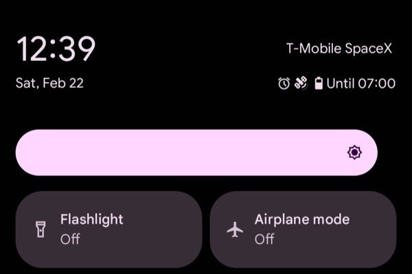 Screenshot of the T-Mobile SpaceX service being used on a smartphone