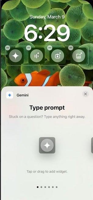 Putting the Gemini app on your iPhone&#039;s Lock Screen makes it quicker and easier to open. | Image credit-PhoneArena - Set up ChatGPT and Gemini to open quickly on your iPhone so you can get your queries answered