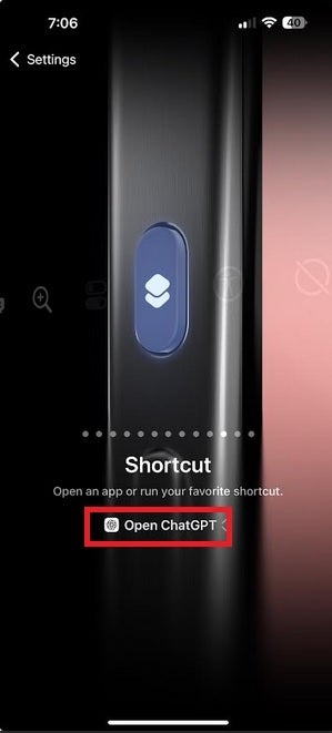 Make ChatGPT open with one long press via the Action Button. | Image credit-PhoneArena - Set up ChatGPT and Gemini to open quickly on your iPhone so you can get your queries answered