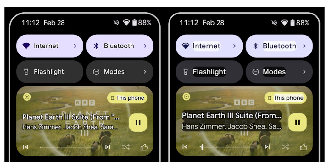 Outlined text in Android 16