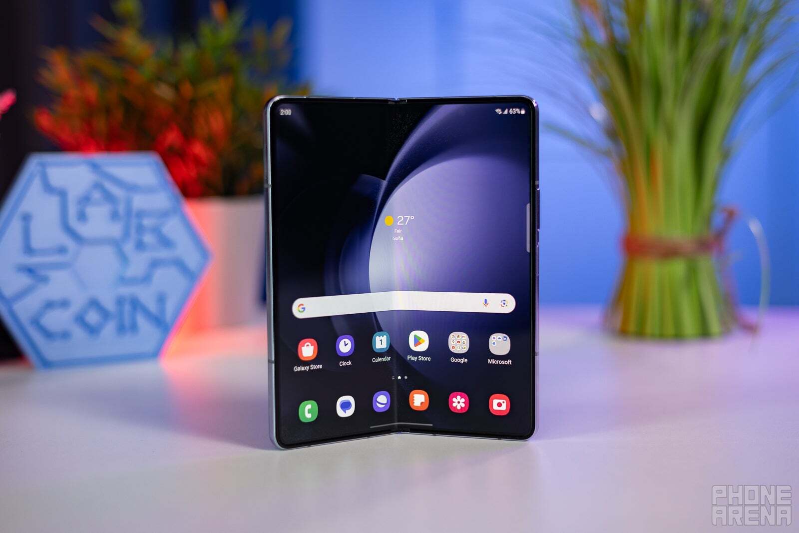 The Galaxy Z Fold 5. | Image credit – PhoneArena - AT&amp;T user almost lost $3,800 on two damaged Galaxy Z Fold 5 phones, but walked away paying $0