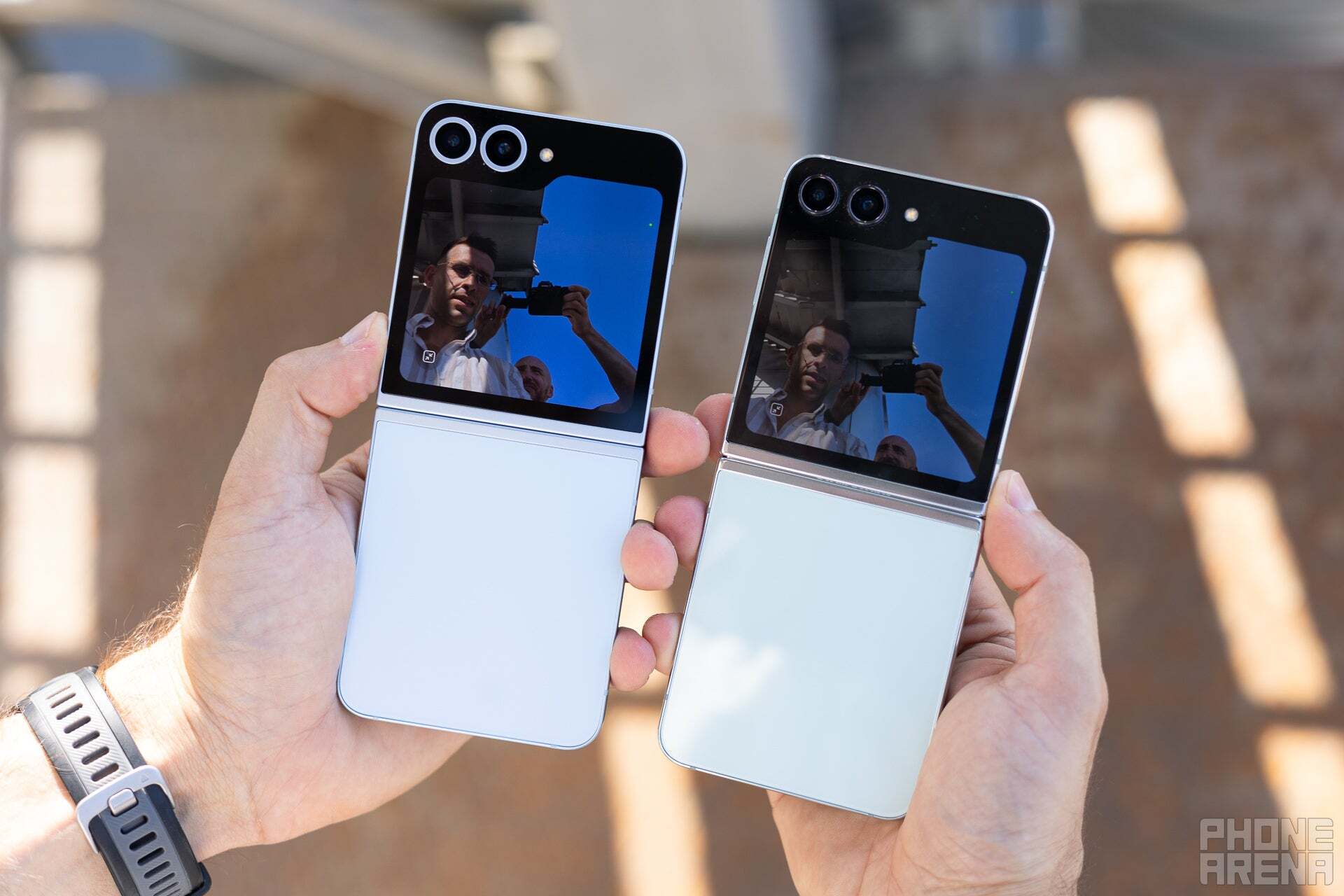 Wait, are these different phones? | Image by PhoneArena - Samsung Galaxy Z Flip 7 under threat from an iconic rival