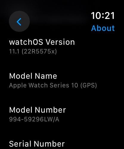 Leaked image from Apple Watch Series 10 prototype