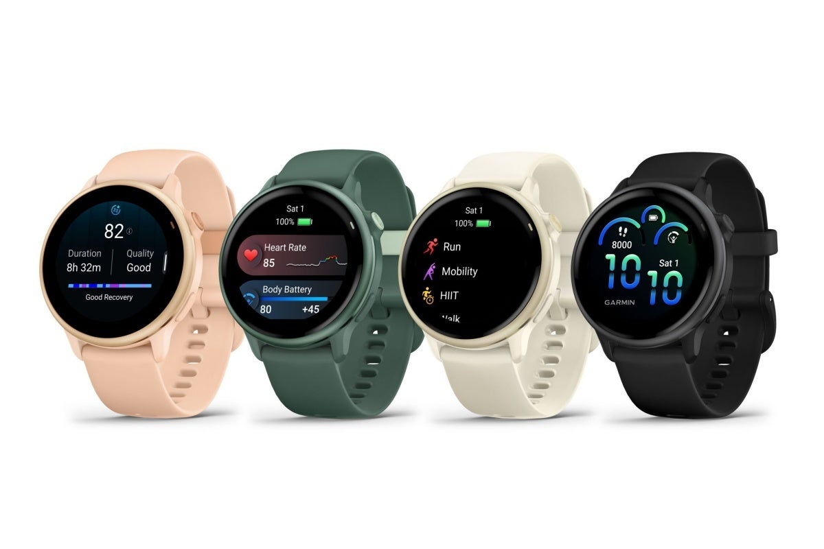 Garmin Vivoactive 6 smartwatch in four colors
