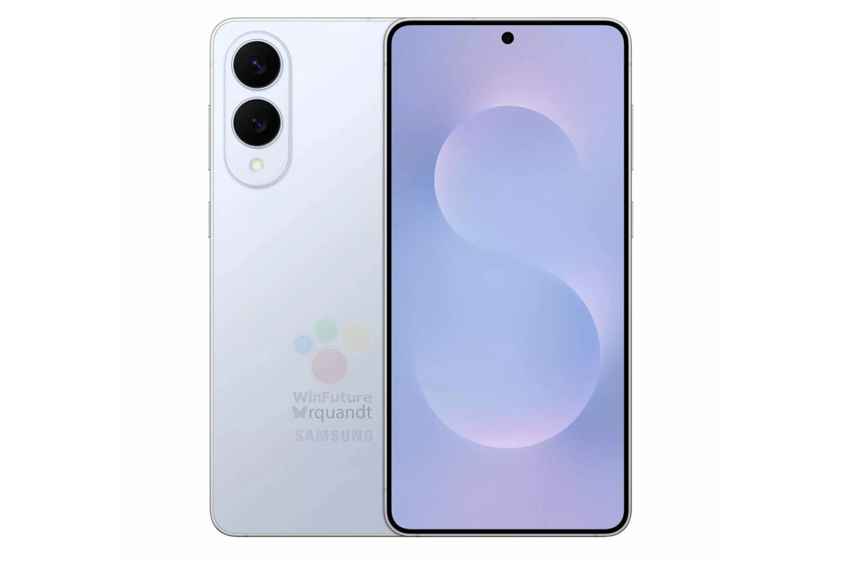 Leaked Samsung Galaxy S25 Edge image in Titanium Icy Blue