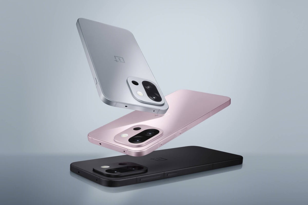 OnePlus 13T promotional image in three colors