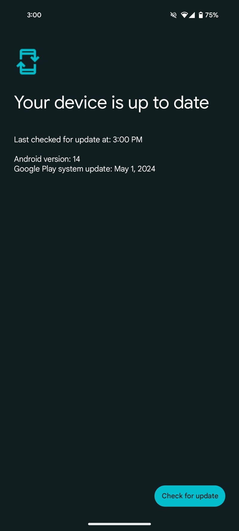 Screenshot of the Google Play Services update