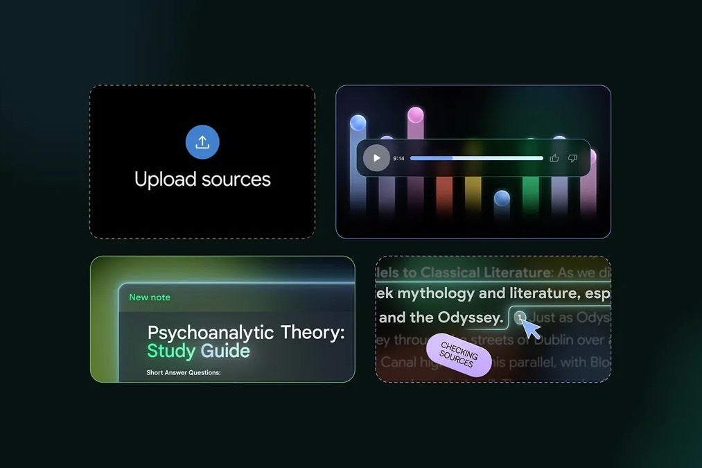 Sample image of how NotebookLM works