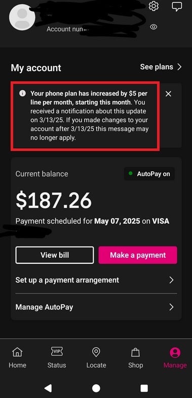 T-Mobile alerts subscribers of their higher bill coming due in a few days. | Image credit-Reddit - T-Mobile's failure to read the room correctly could cost them postpaid customers