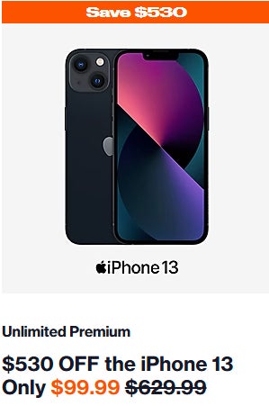 Boost Mobile iPhone 13 deal