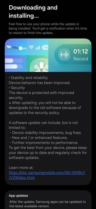 Galaxy S25 line receives the April software update.