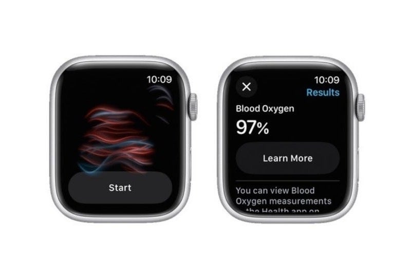 Image of the Blood Oxygen monitoring feature on the Apple Watch