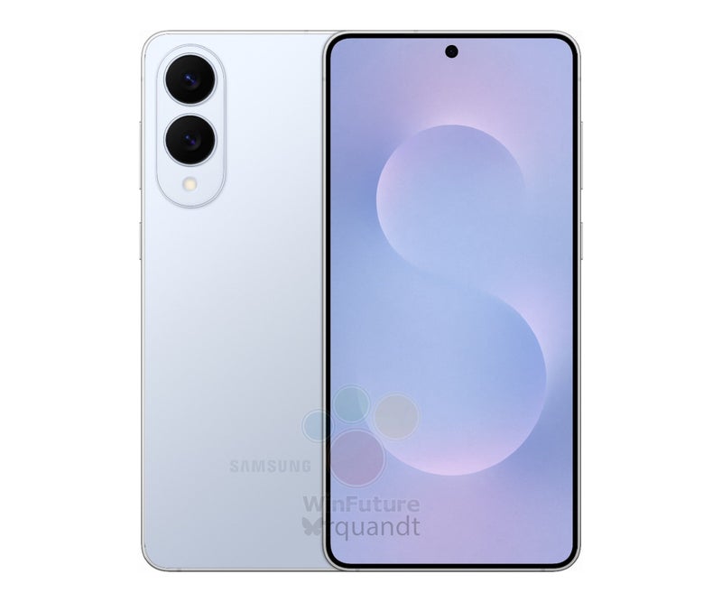 Samsung Galaxy S25 Edge leak in Titanium Icyblue