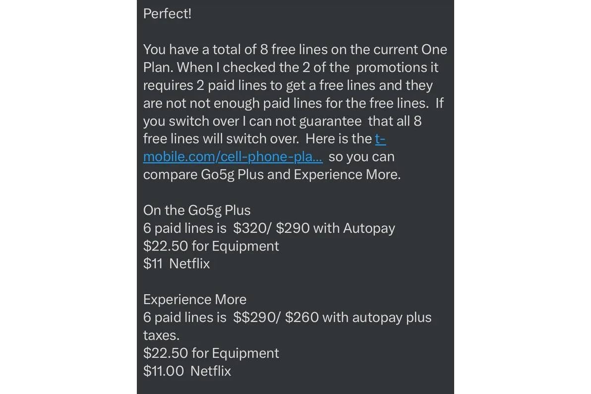 T-Mobile Experience GO5G Plan Promo Transfer