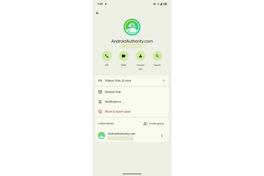 Google Messages button text