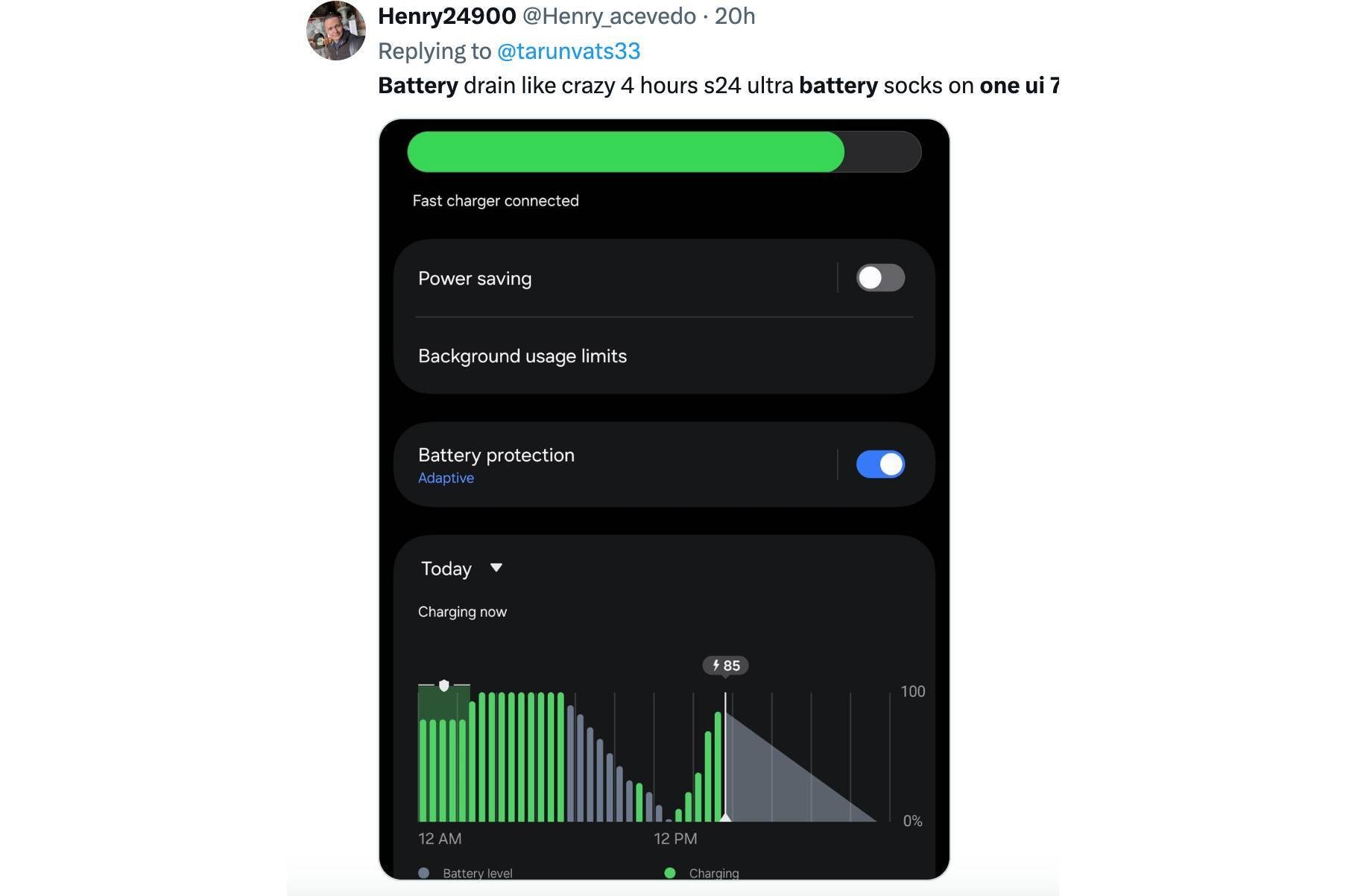 One UI 7 battery