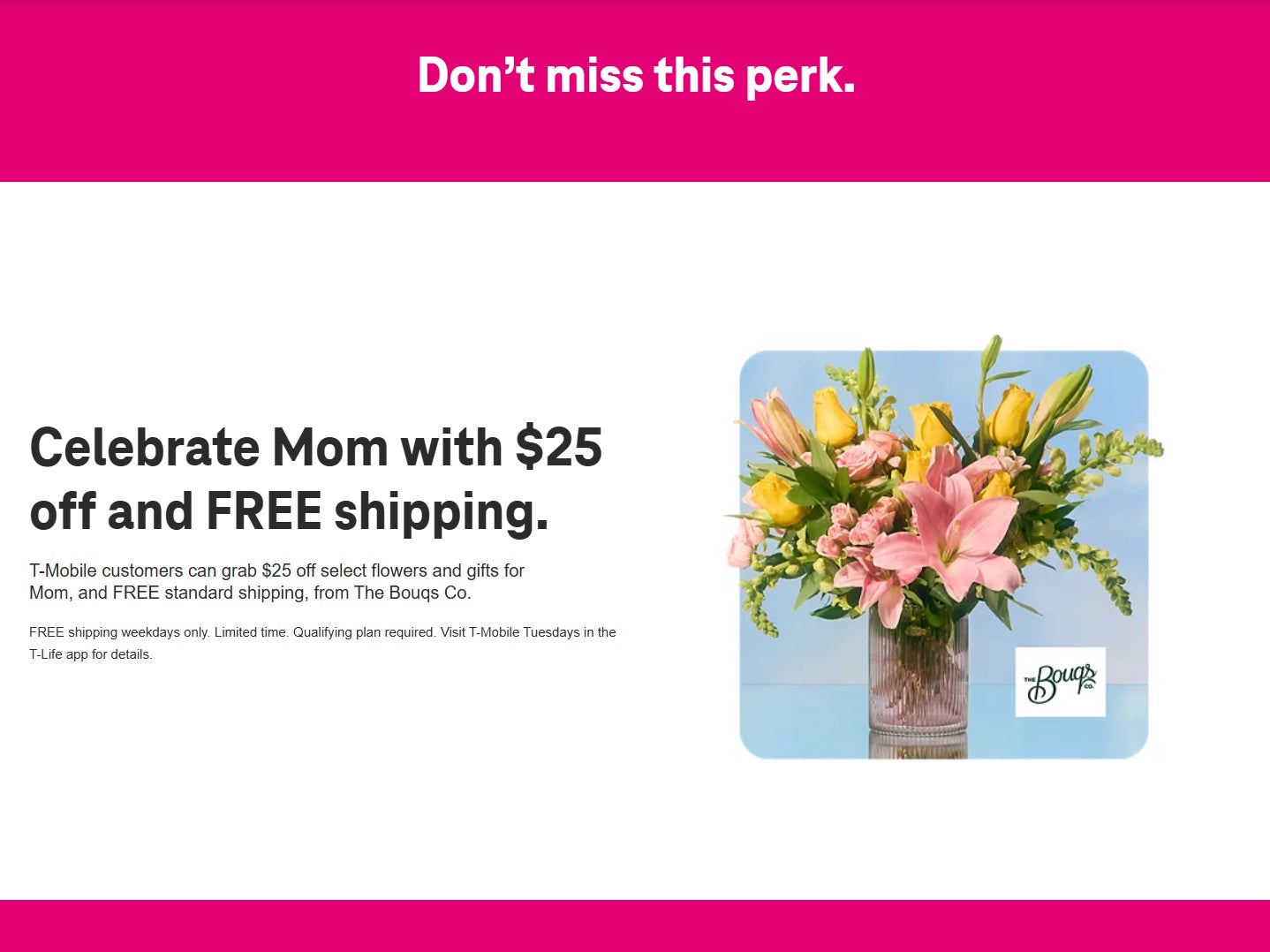 The T-Mobile Tuesdays promotion for Mother’s Day. | Image credit — T-Mobile - T-Mobile Tuesdays brings affordable appreciation to Mother’s Day