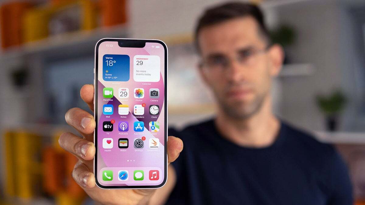 The iPhone 13. | Image Credit - PhoneArena - Guess what? T-Mobile&#039;s Starlink satellite service is now coming on iPhone 13