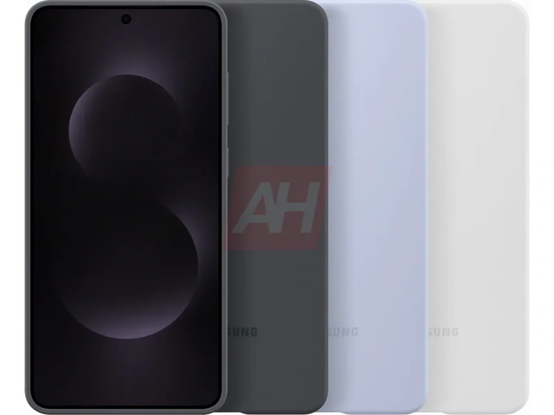 Leaked renders of the official silicone cases for the Galaxy S25 Edge