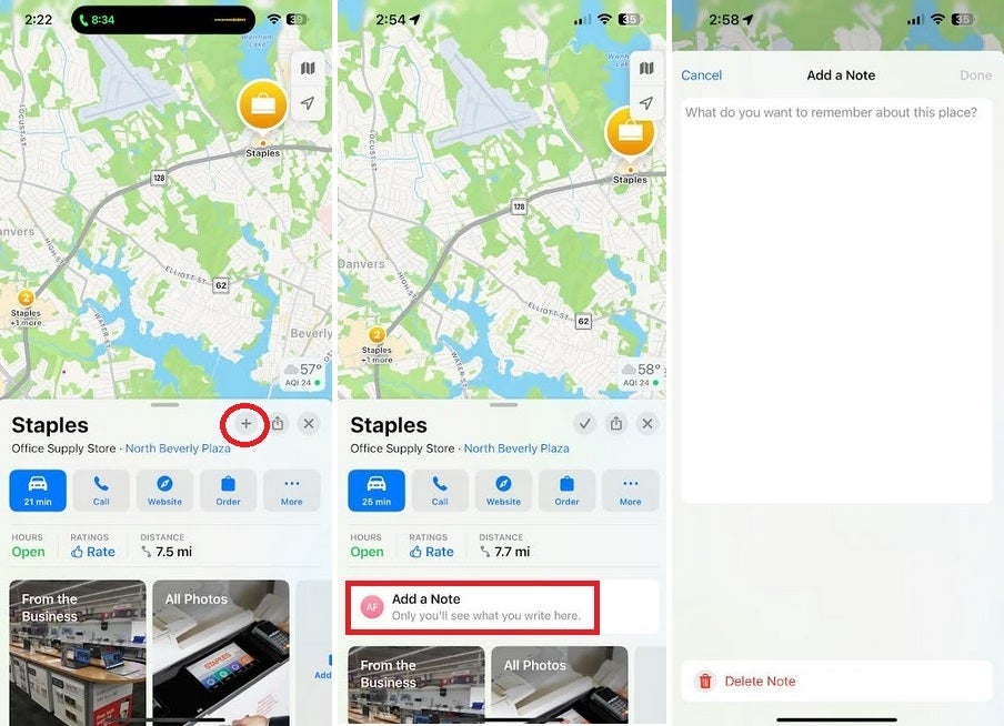 Apple Maps offers something Google Maps doesn't, this Add a Note feature. | Image credit-PhoneArena - You probably didn’t know that Apple Maps has this great feature Google Maps doesn't