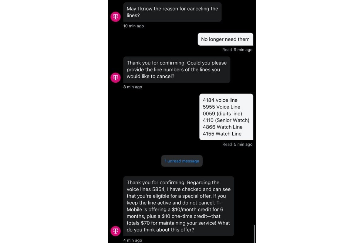New T-Mobile retention offer