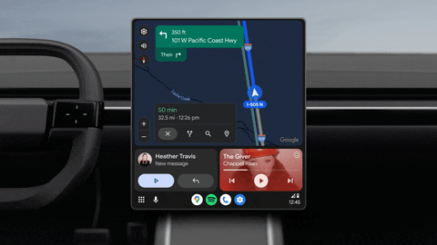 GIF de gêmeos em recursos do Android Auto