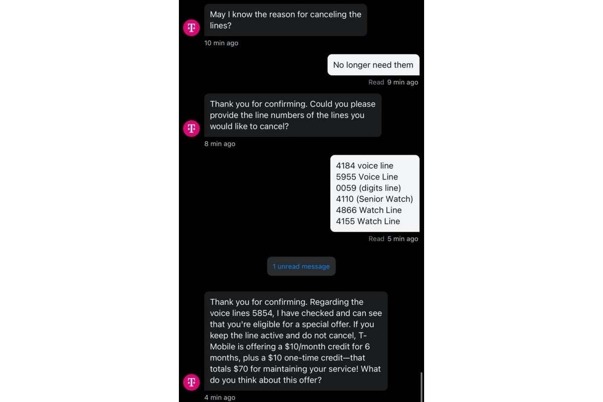 É isso que alguns usuários da T-Mobile estão sendo oferecidos agora ... e poderá melhorar em breve. | Crédito da imagem-Insider T-Mobile-T-Mobile está ficando desesperado, mas isso não é necessariamente uma coisa ruim para você