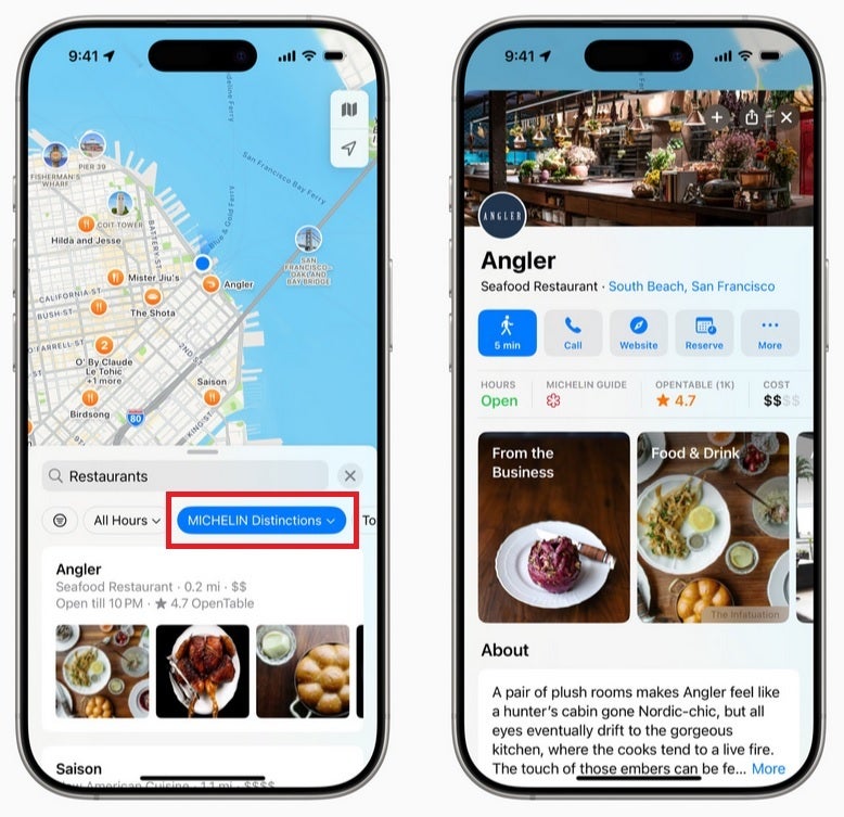 تضيف خرائط Apple توصيات من خبراء مثل Michelin و Golf Digest والمزيد ابحث عن المطاعم مع نجوم ميشلان باستخدام خرائط التفاح. | الصورة الائتمانية apple - تضيف خرائط Apple توصيات من خبراء مثل Michelin و Golf Digest والمزيد