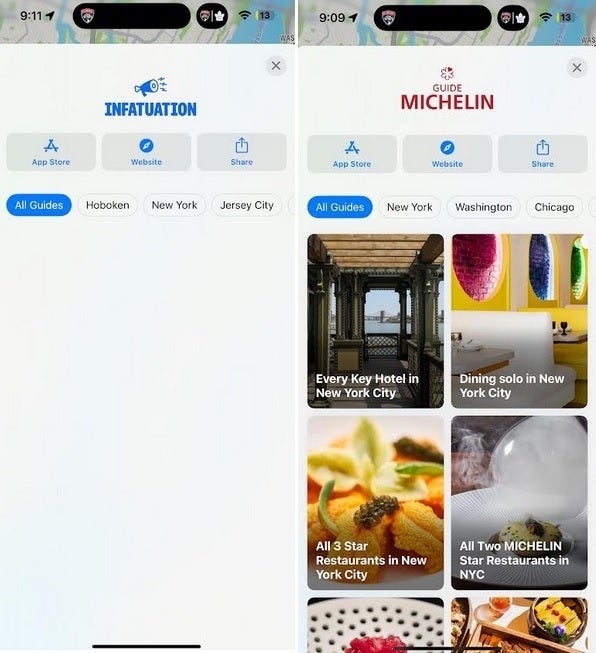 تضيف خرائط Apple توصيات من خبراء مثل Michelin و Golf Digest والمزيد تحقق من معلومات الخبراء حول المطاعم من دليل ميشلان والافتتان على خرائط Apple. | الصورة الائتمانية apple - تضيف خرائط Apple توصيات من خبراء مثل Michelin و Golf Digest والمزيد